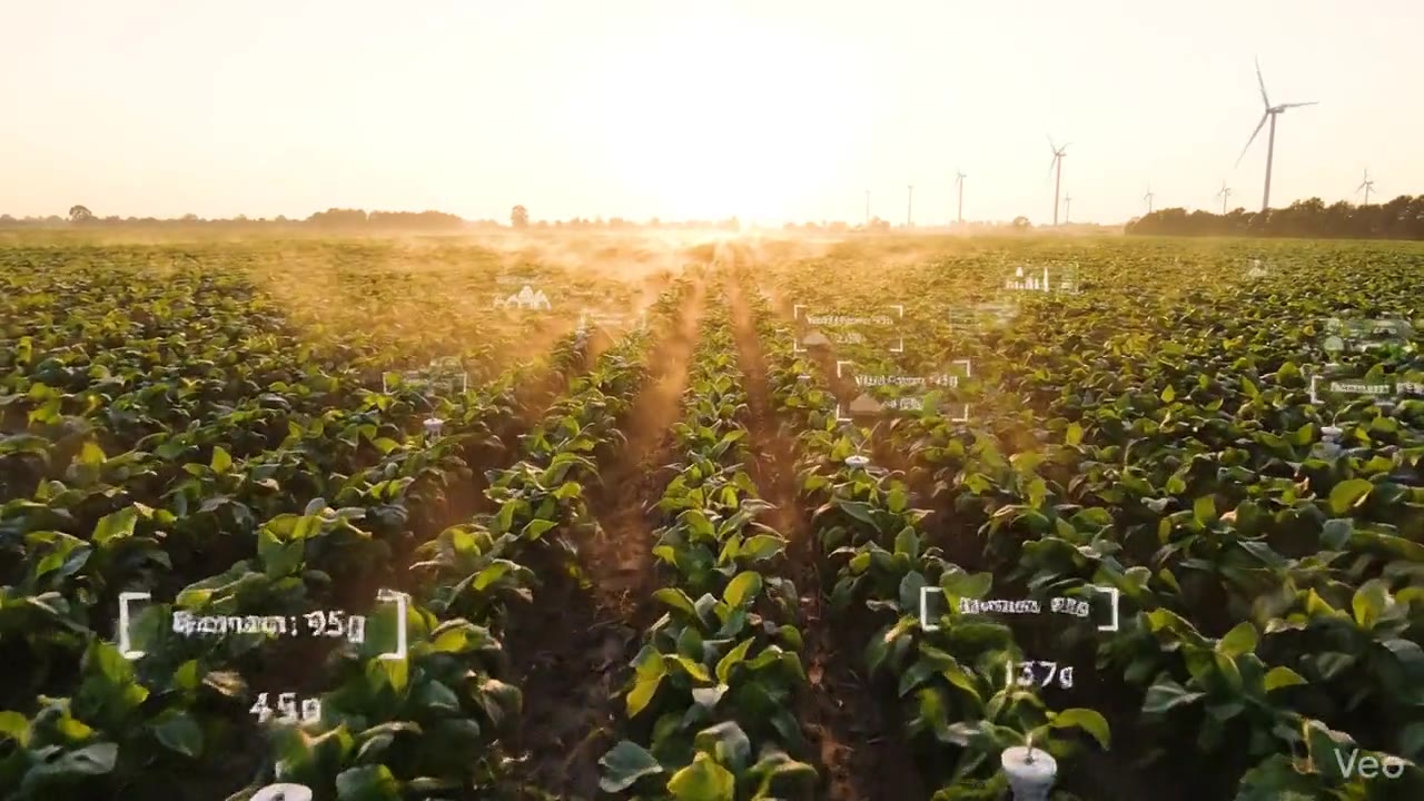 Drohnenansicht einer landwirtschaftlichen Fläche